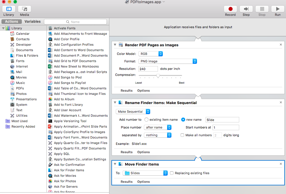 wha tto use automator mac app for